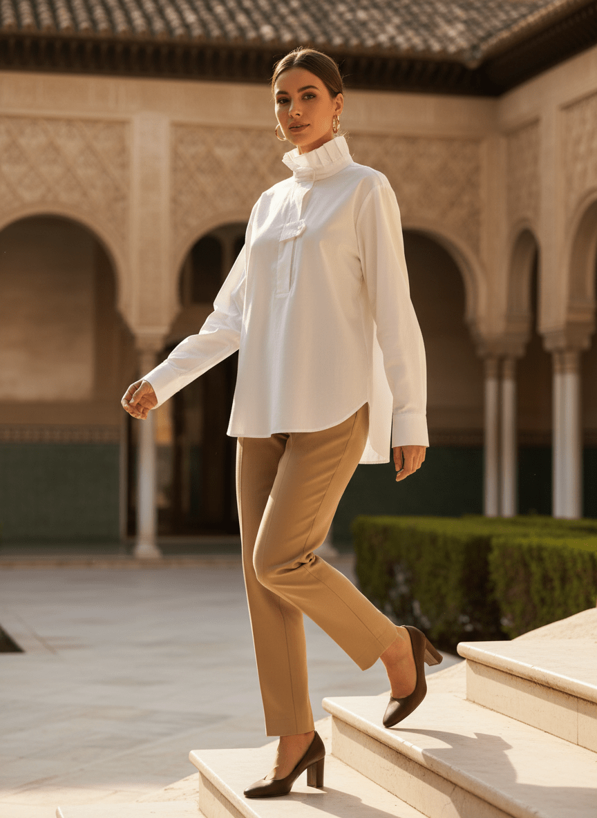 Blouse Flore BLANC - OPULLENCE Top