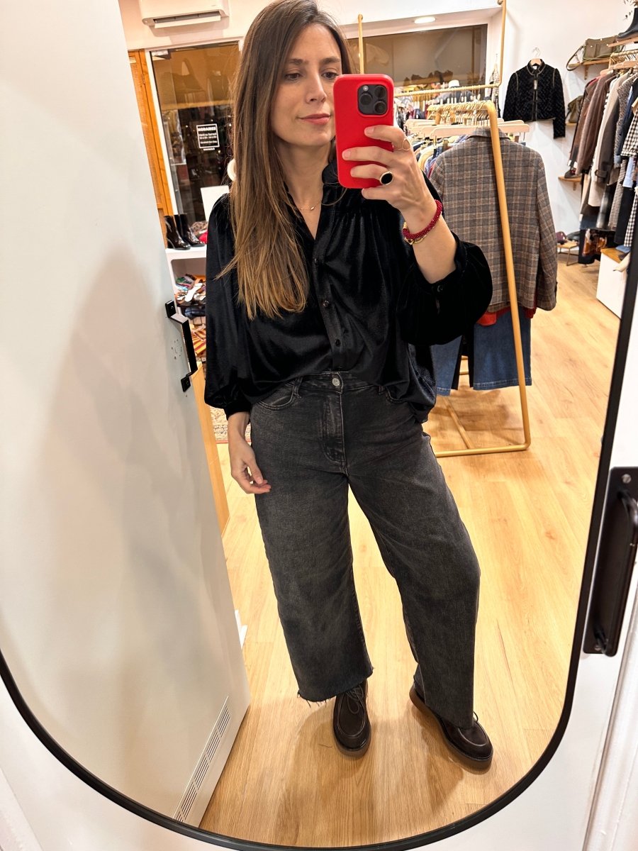 Blouse Louise NOIR - RUE DES ABBESSES Top