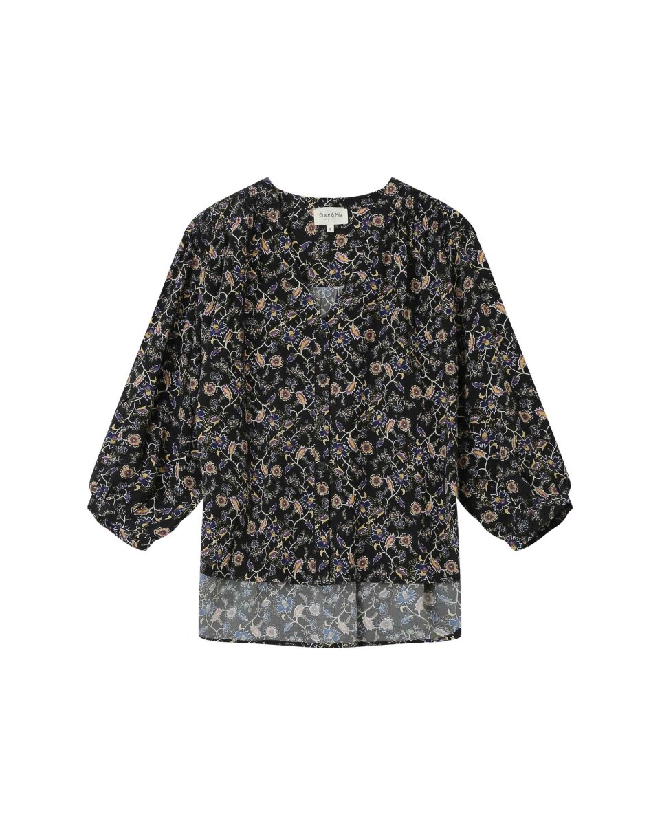 Blouse Secrete NOIR - GRACE ET MILA Top