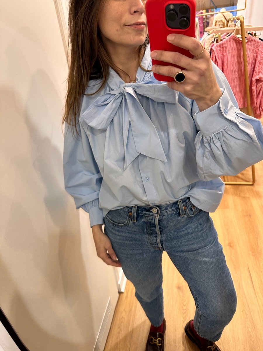 Blouse Sophie BLEU CIEL - YCOO Top