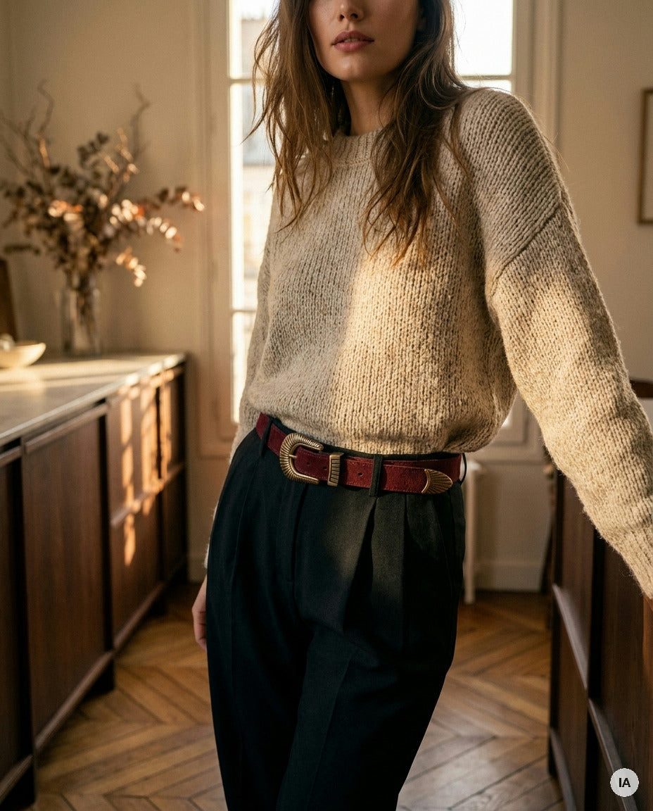 CEINTURE EDITH BORDEAUX - CINNAMON Ceinture — Image générée par IA