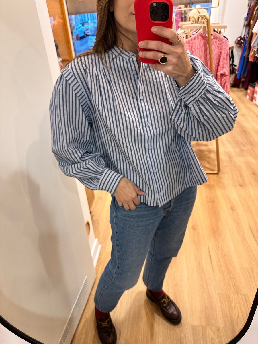 Chemise Agathe BLEU - YCOO Top