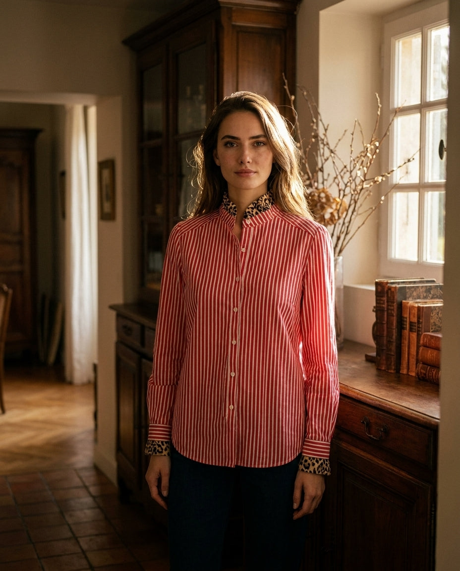 CHEMISE GASPARD ROUGE - YCOO Top