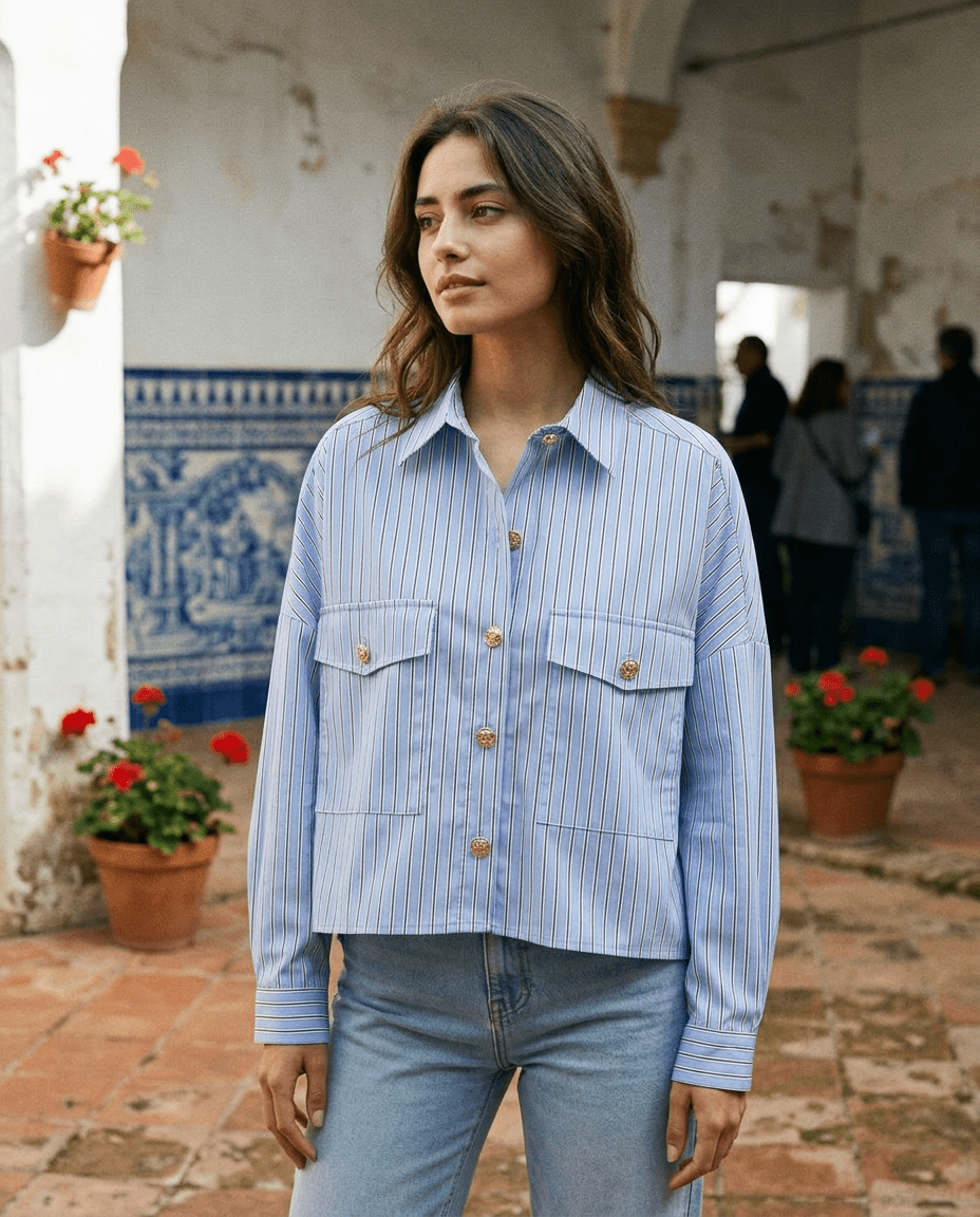 Chemise Teca BLEU - YCOO Top
