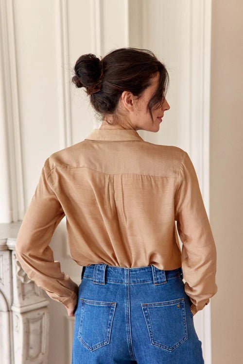 Chemisier Carlita CAMEL - LA PETITE ETOILE Top