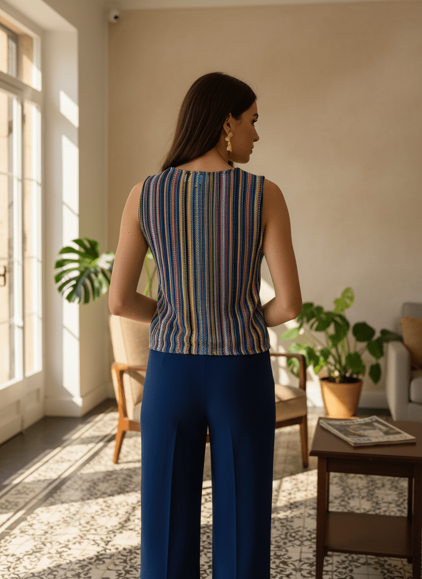 Debardeur Muse RAYURES SAMBA - LAUREPLUSMAX Debardeur