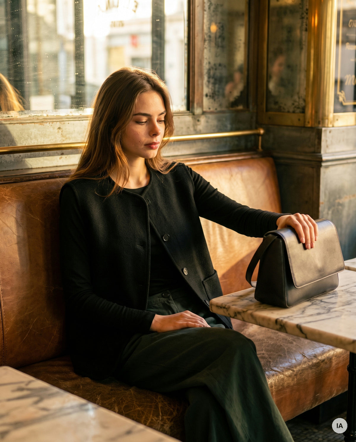 GILET BETY NOIR - OPULLENCE Gilet — Image générée par IA