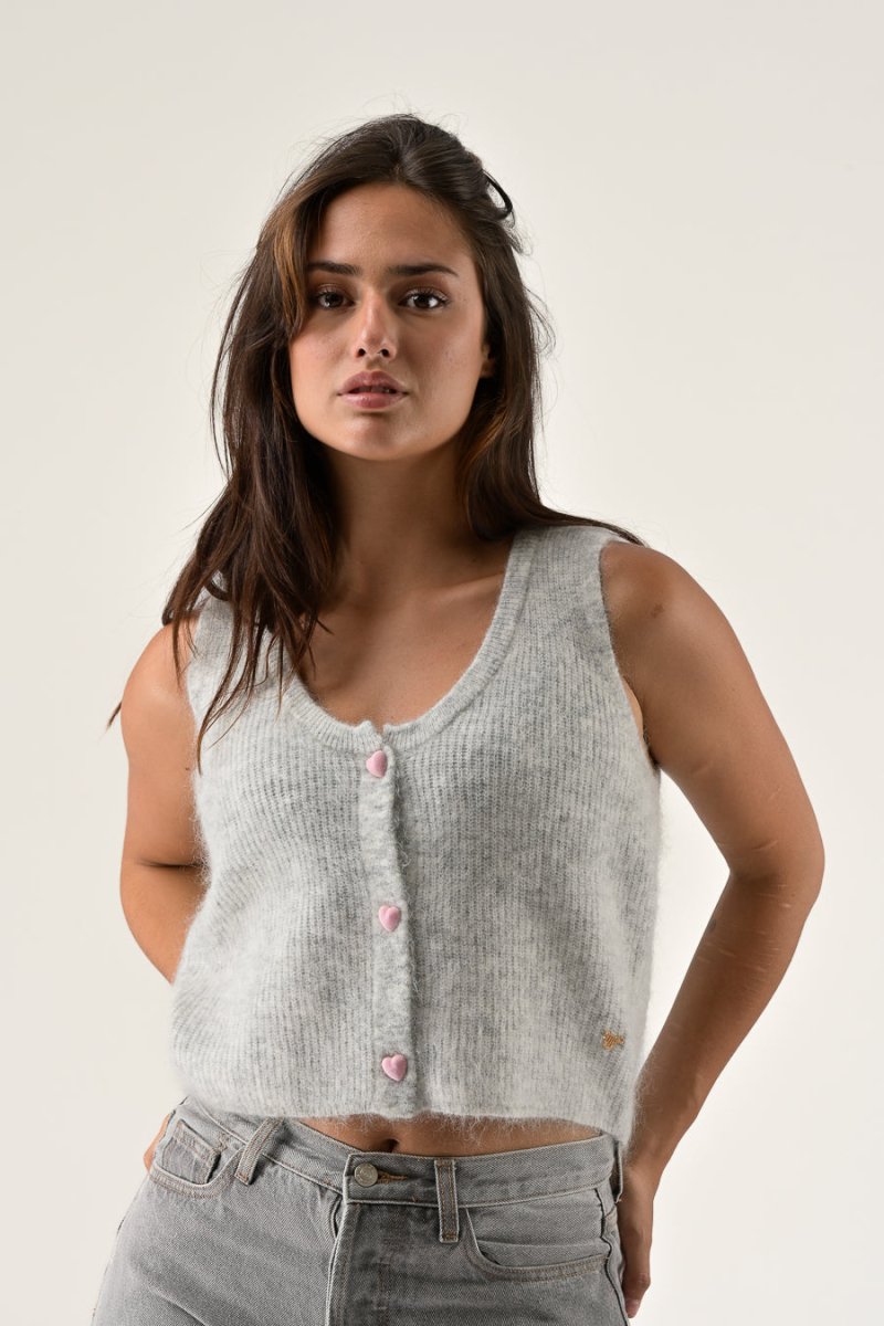 GILET ORIANE GRIS - ORFEO GILET
