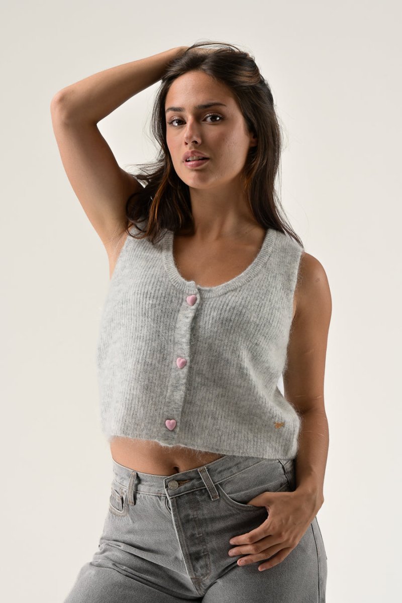 GILET ORIANE GRIS - ORFEO GILET