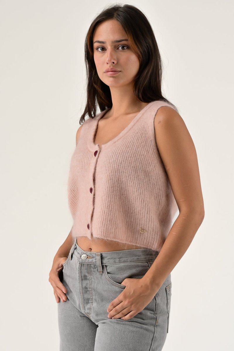 GILET ORIANE ROSE - ORFEO GILET