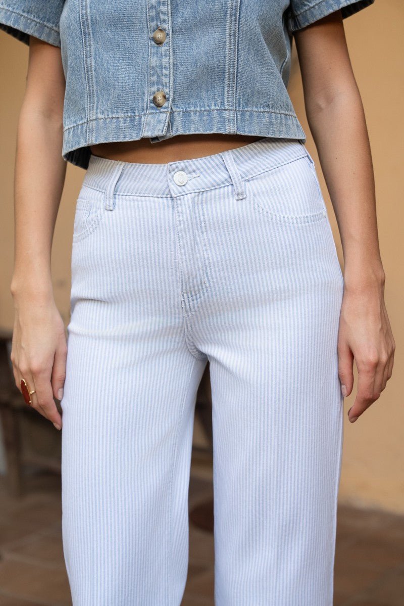 Jean Cropped Wide - Windy BLEU MOYEN - ORAIJE Pantalon