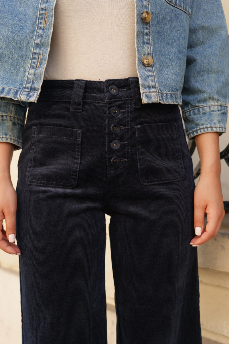 Jeans Viviane Marine - ORAIJE Pantalon