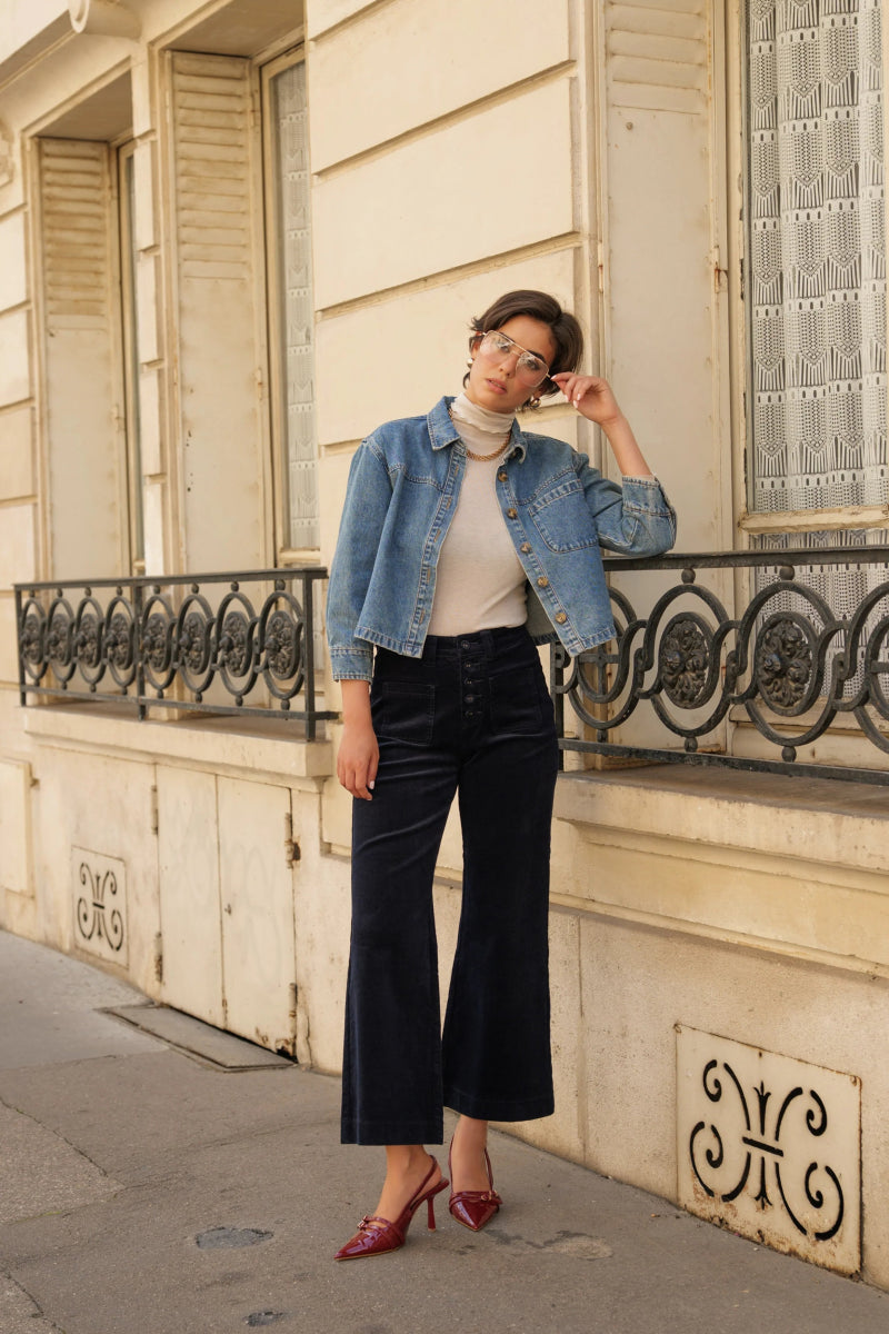 Jeans Viviane Marine - ORAIJE Pantalon