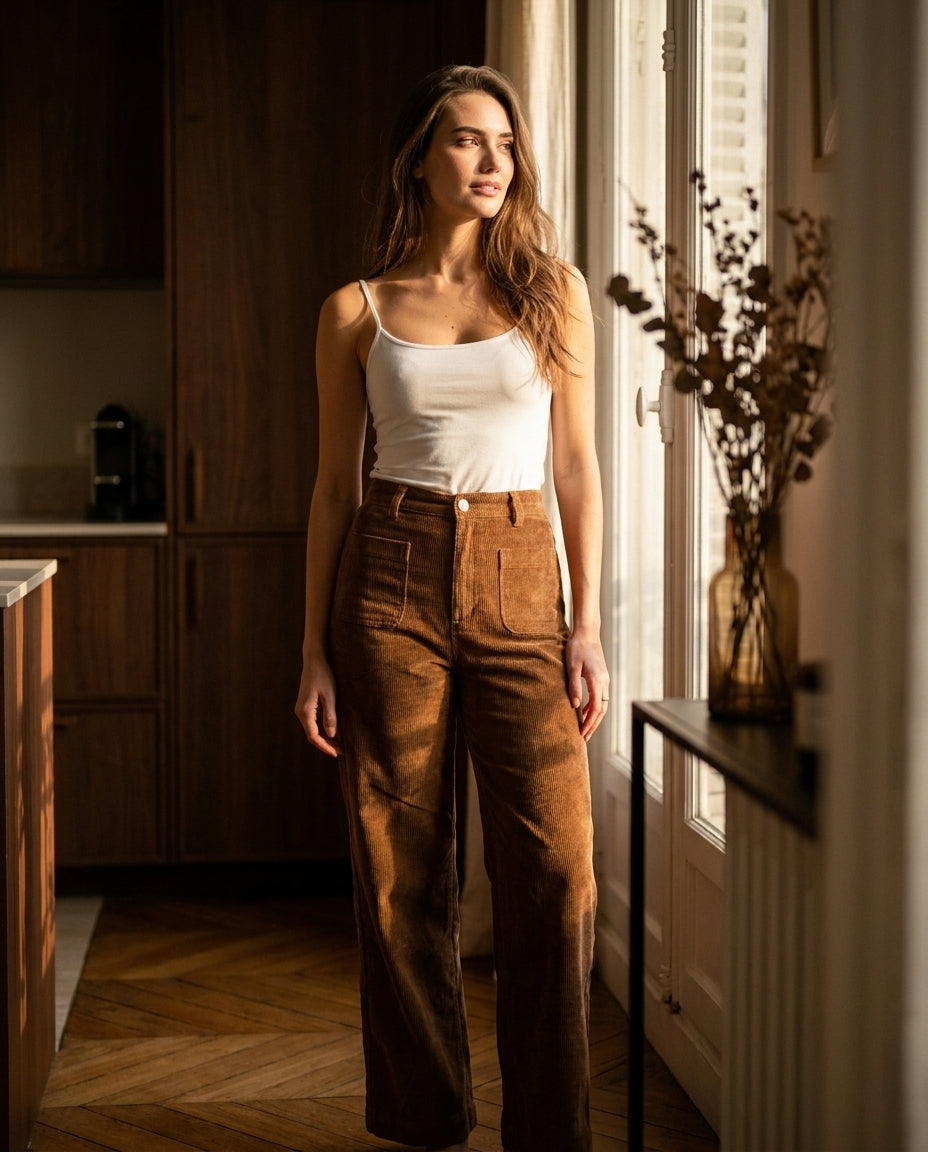 PANTALON ATLANTY CAMEL - LA PETITE ETOILE PANTALON