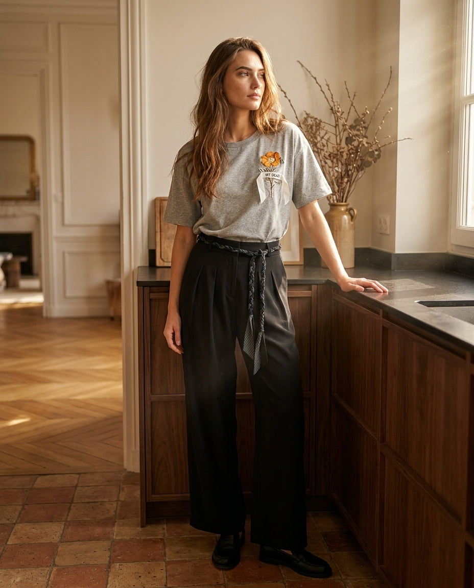 PANTALON CHARLIE NOIR - ORFEO PANTALON