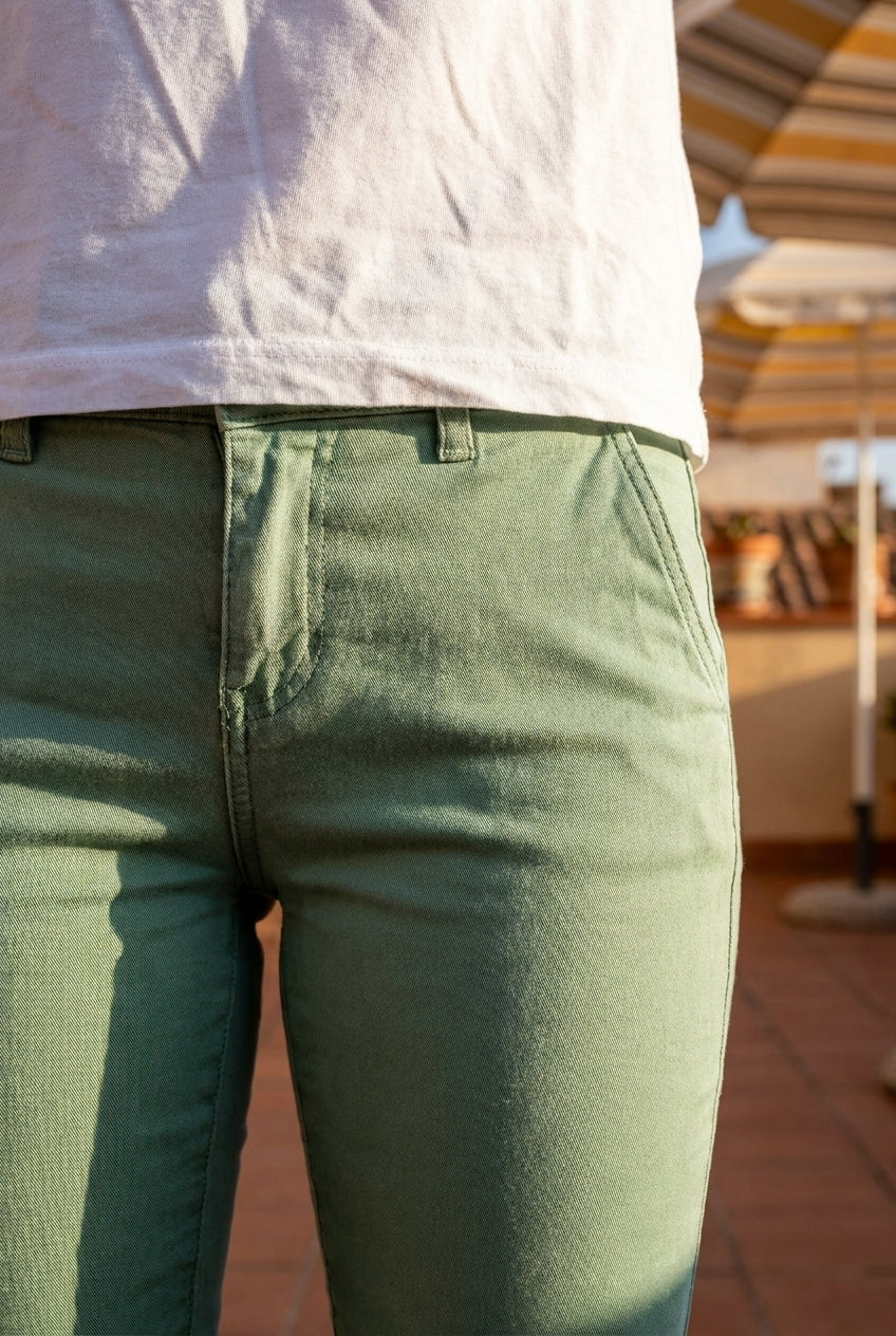 PANTALON CHINO SLIM STRETCH (MADE IN EUROPE) GRANITE - LOOKUP Pantalon