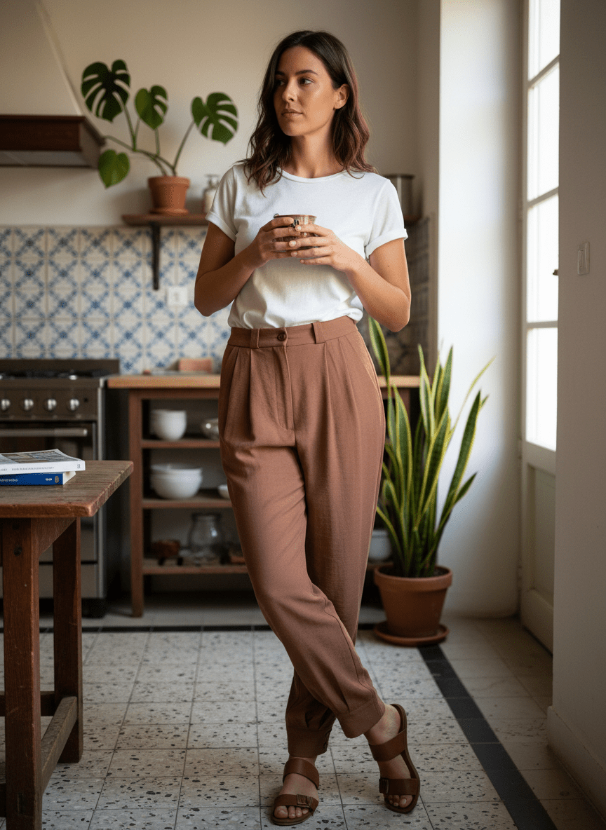 Pantalon Gary TABAC - OPULLENCE Pantalon