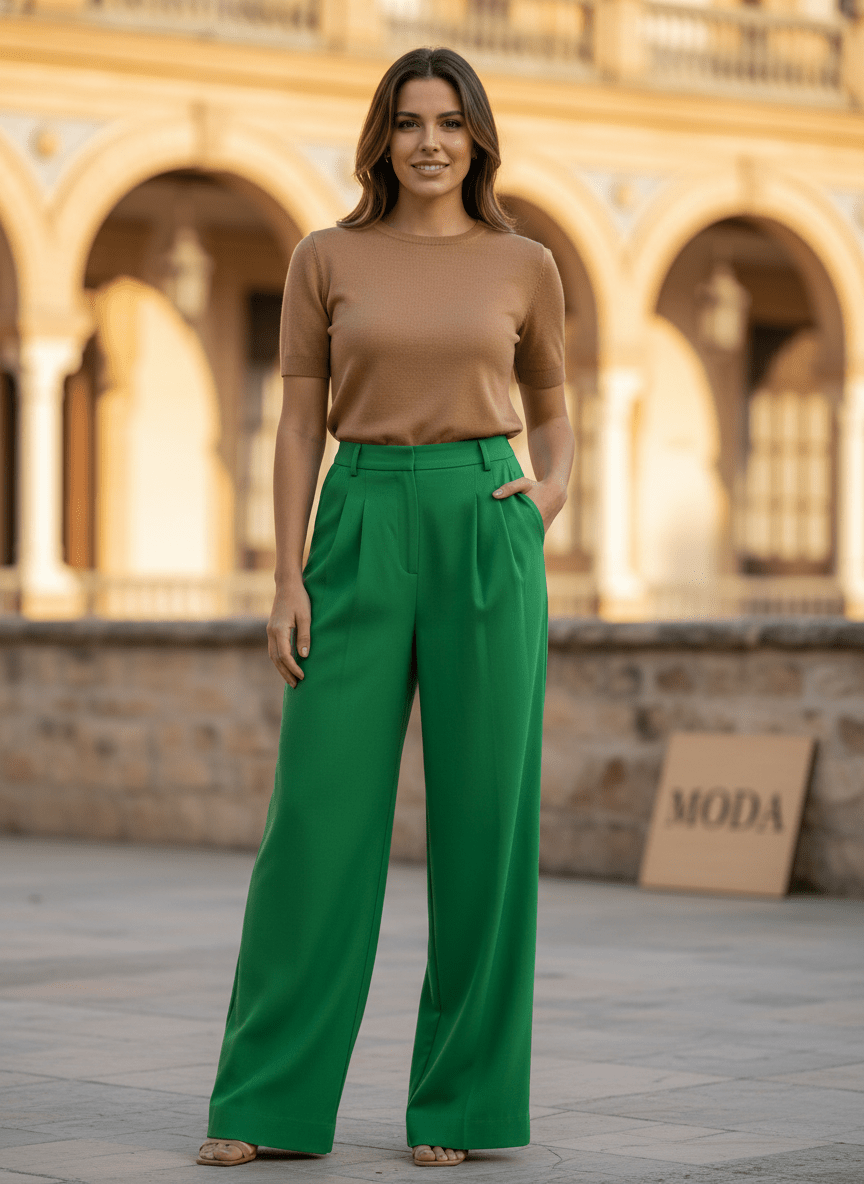 Pantalon Pepy VERT - ANGE Pantalon
