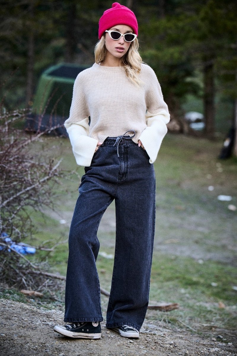 Pantalon Percy DENIM CARBONE - LAUREPLUSMAX Pantalon