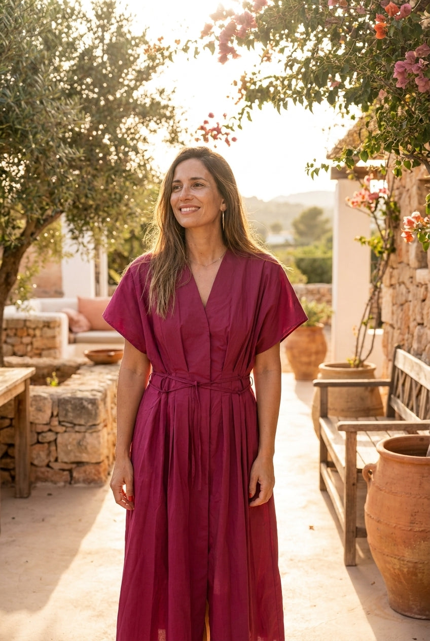 ROBE AMELIE LIE DE VIN - OPULLENCE Robe