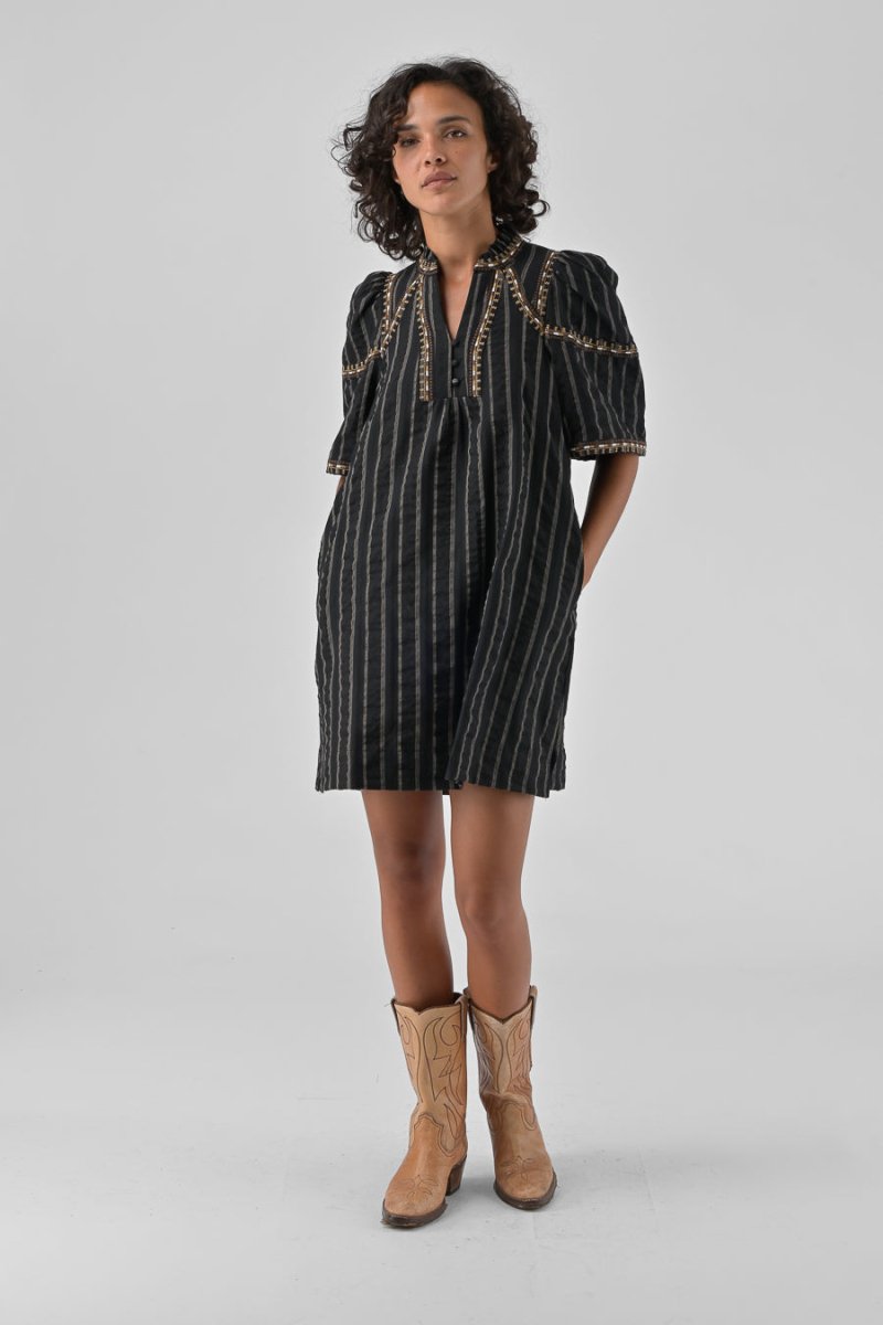 ROBE BRODEE RITA NOIR - ORFEO Robe