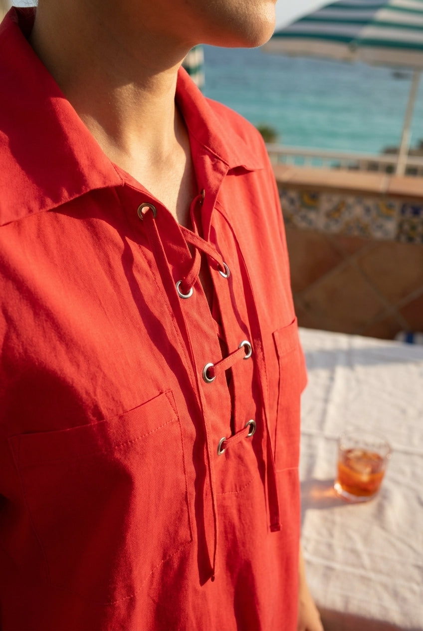 ROBE DINA ROUGE - OPULLENCE Robe