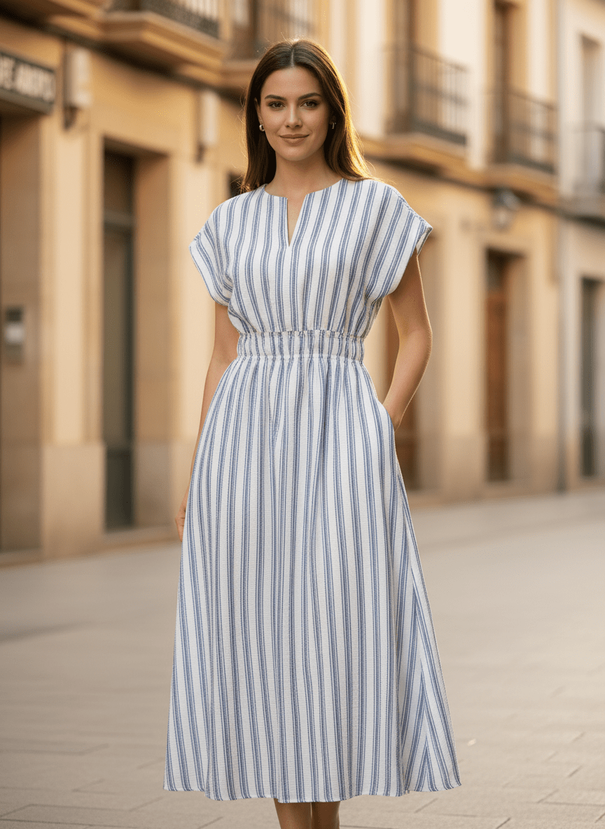 Robe Eclose BLUE - THE KORNER DRESS