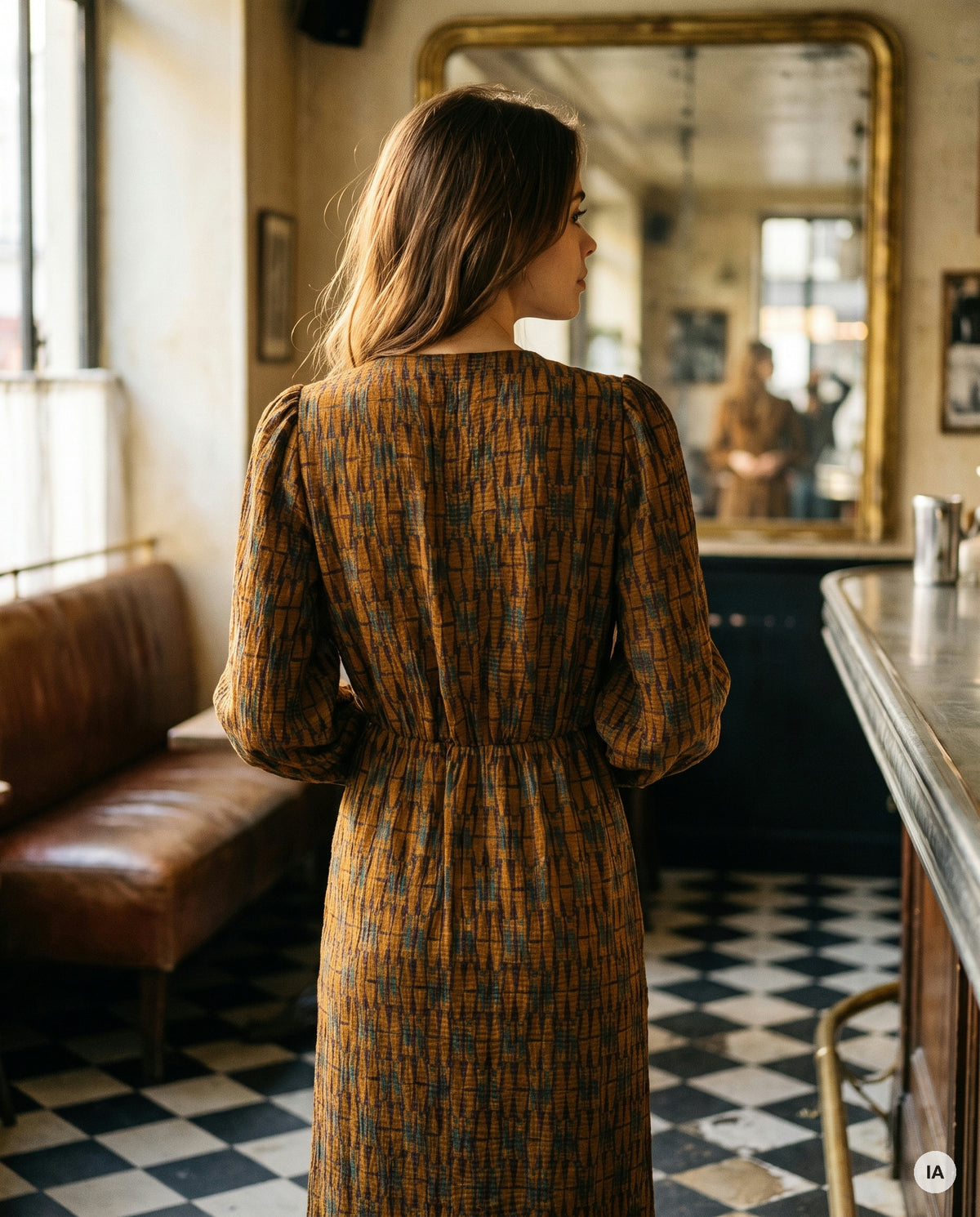 ROBE MANITA JAUNE - RUE DES ABBESSES Robe — Image générée par IA