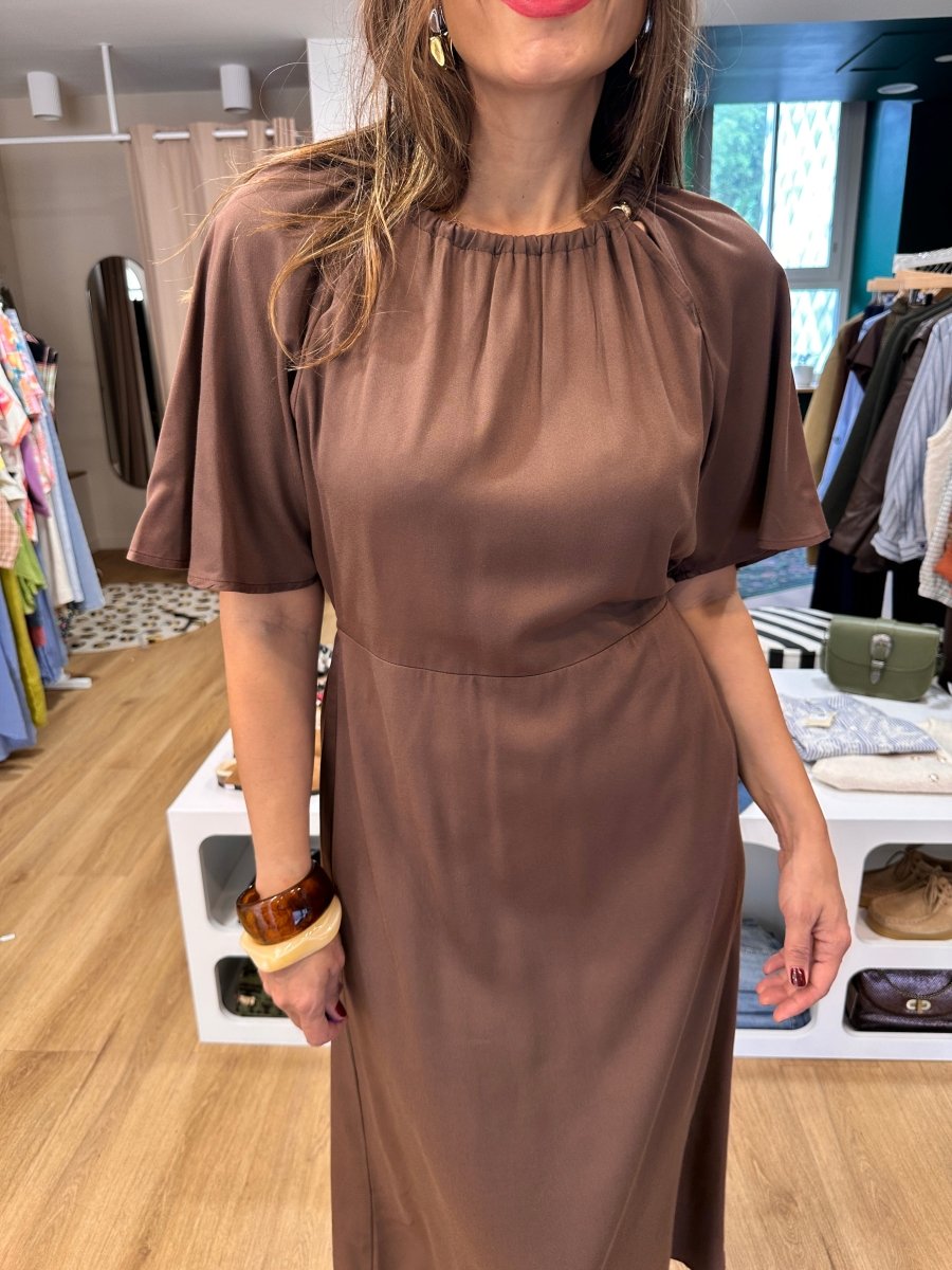 Robe Moriana MARRON - ANGE Robe