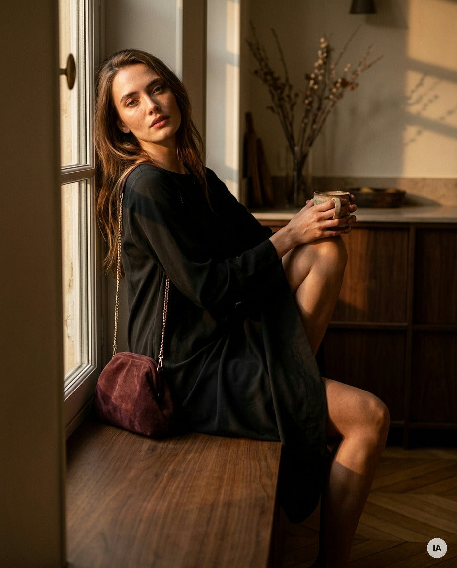ROBE TALIA NOIR - ORFEO Robe — Image générée par IA