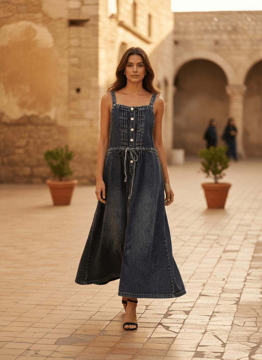 ROBE ZORA BLACK DENIM - ADORE Robe