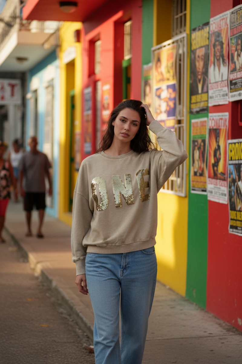 Sweat Alan SAND - ONE TEE Sweat