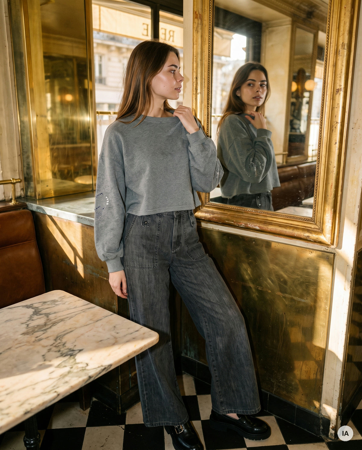 SWEAT IDOLE GRIS - MINUIT DOUZE Sweat — Image générée par IA