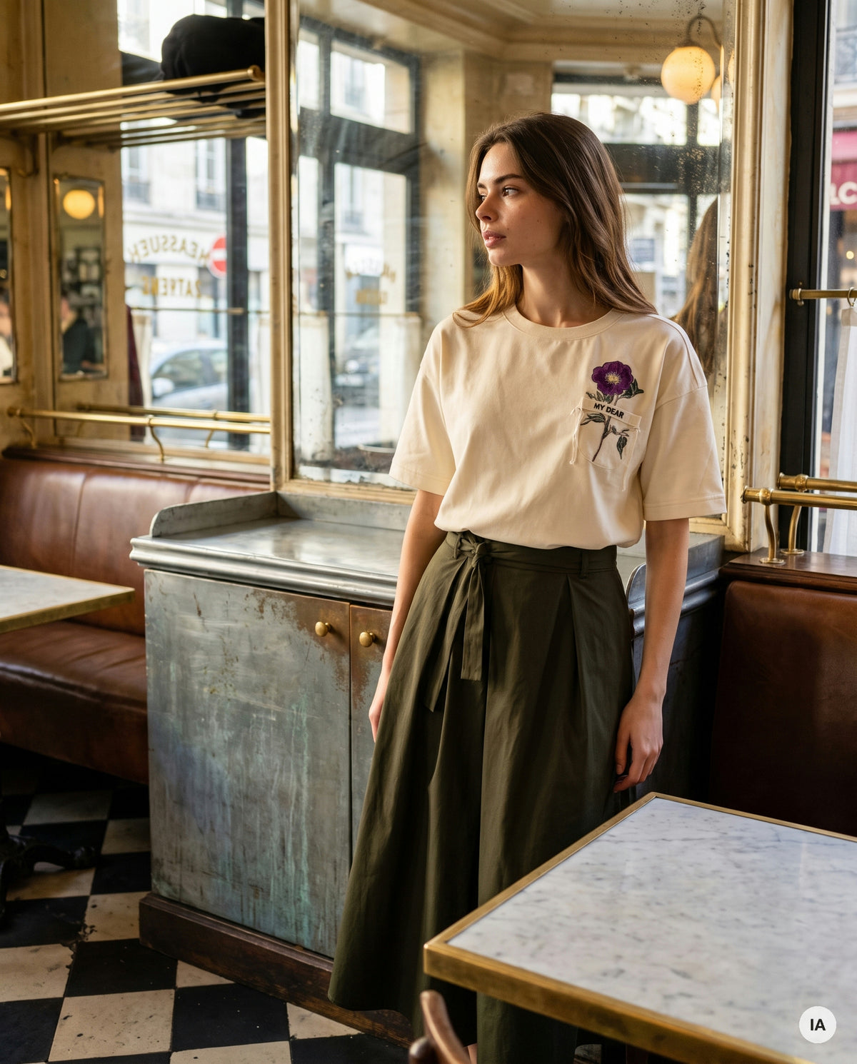 T-SHIRT SOHANNE IVOIRE - ORFEO T-shirt — Image générée par IA