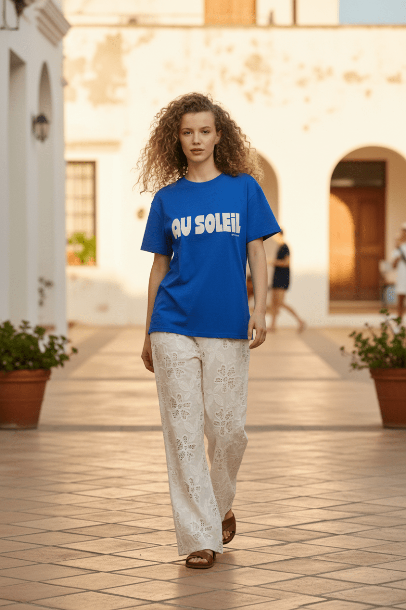 TEE SHIRT SOLEIL BLEU ELECTRIQUE - GARANCE T - SHIRT