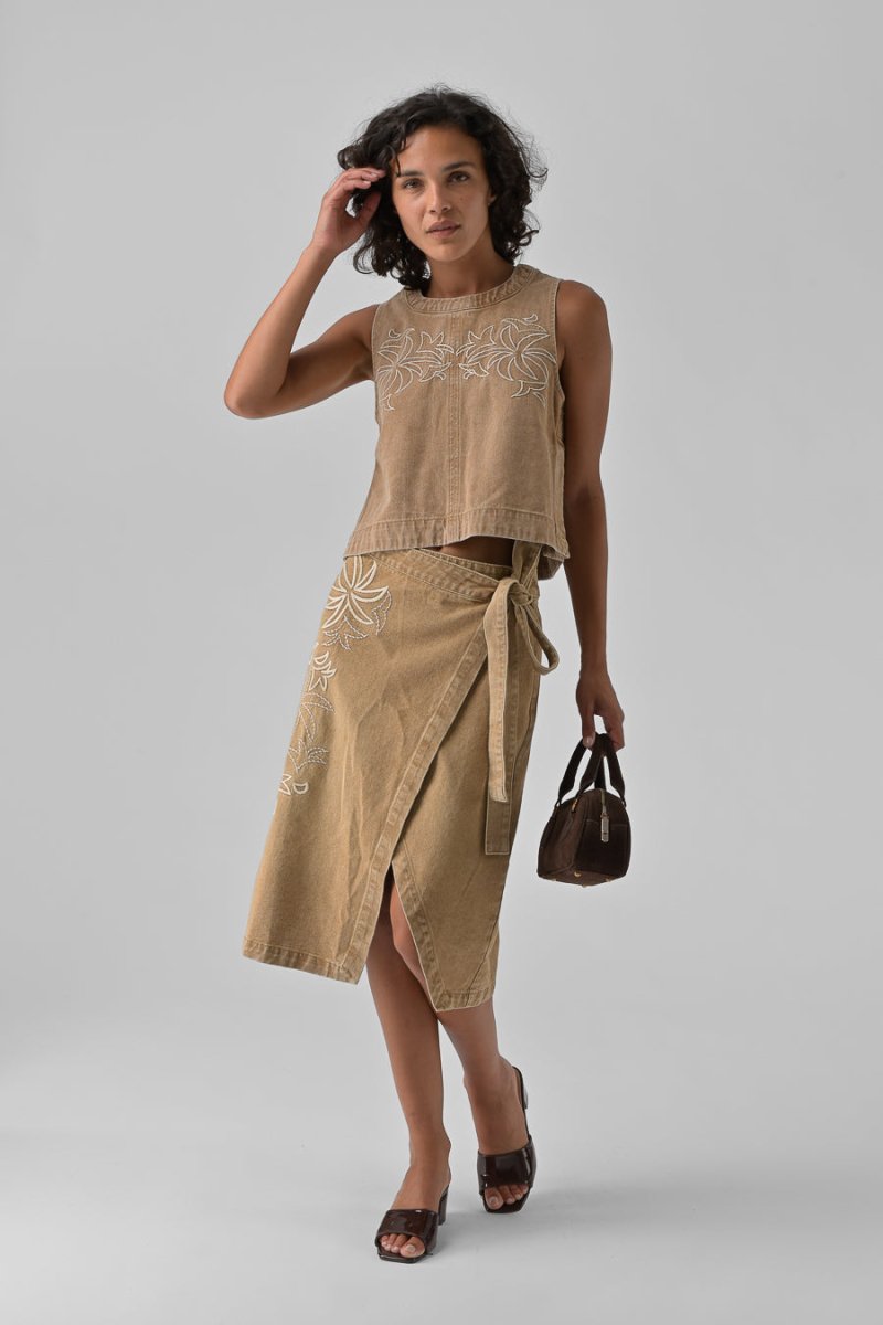 TOP MILLIE BEIGE - ORFEO TOP