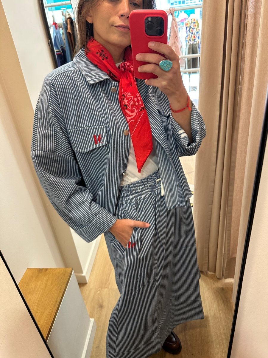 VESTE LYLOU RAYURE BLEUE - RUE MAZARINE VESTE