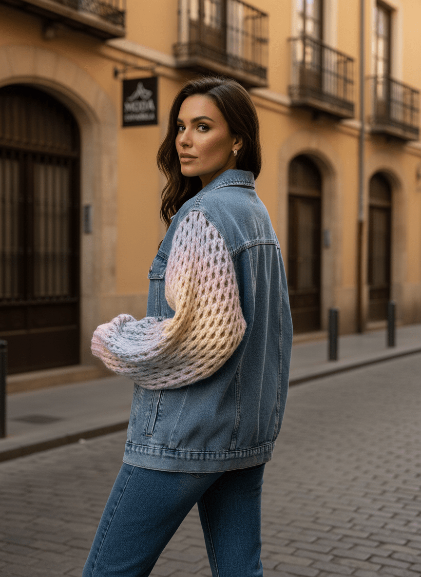 Veste NIAM BLEU ET MULTICO - ADORE VESTE