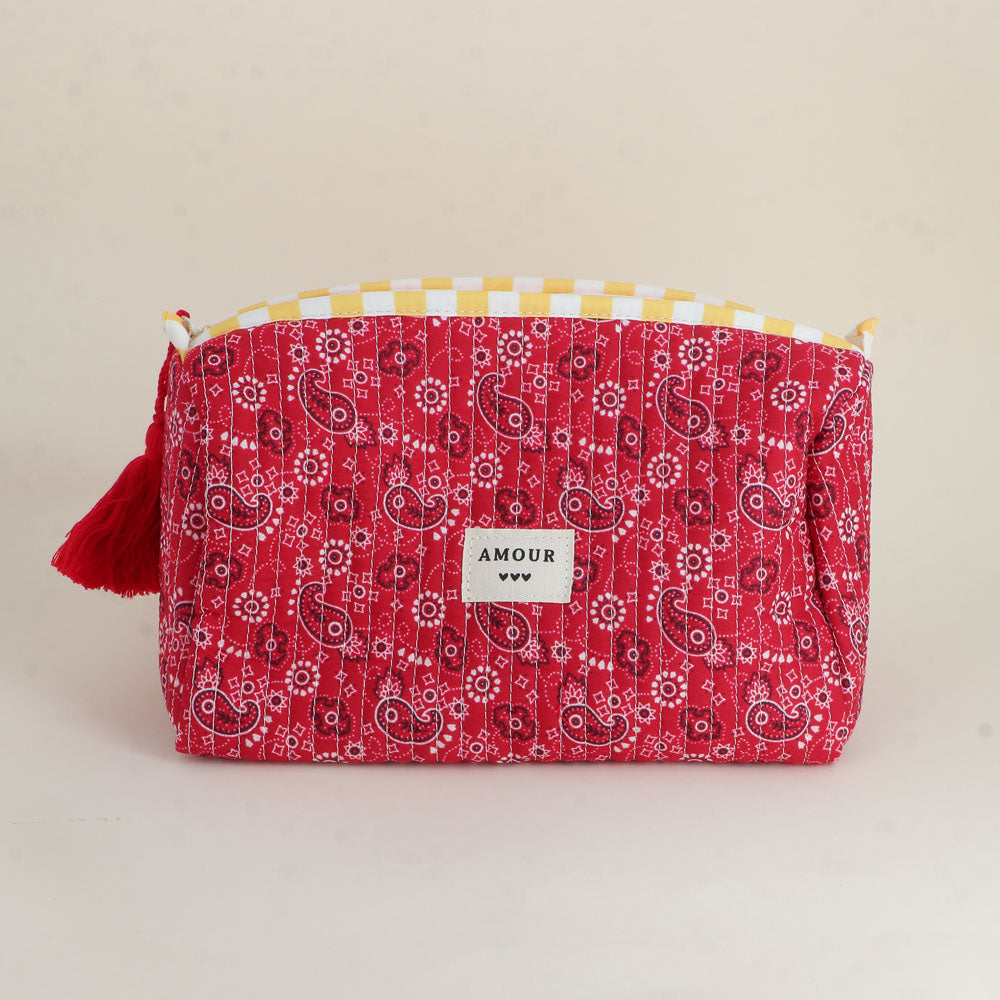 Estuche grande - bonitos motivos y AMOR con 3 corazones