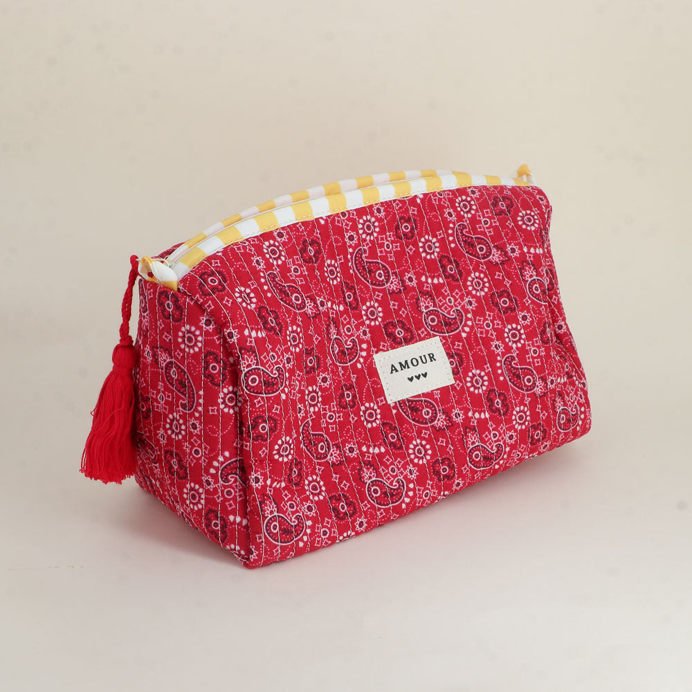 Estuche grande - bonitos motivos y AMOR con 3 corazones