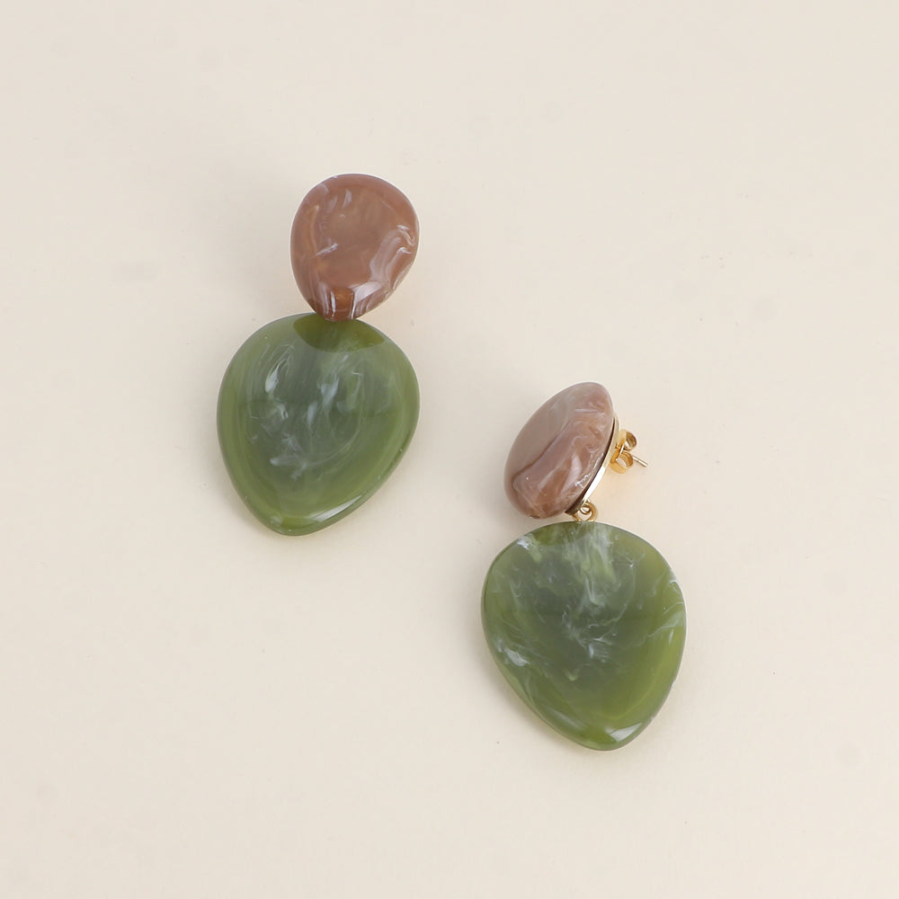 Aretes colgantes Orphéa - 2 piezas de resina