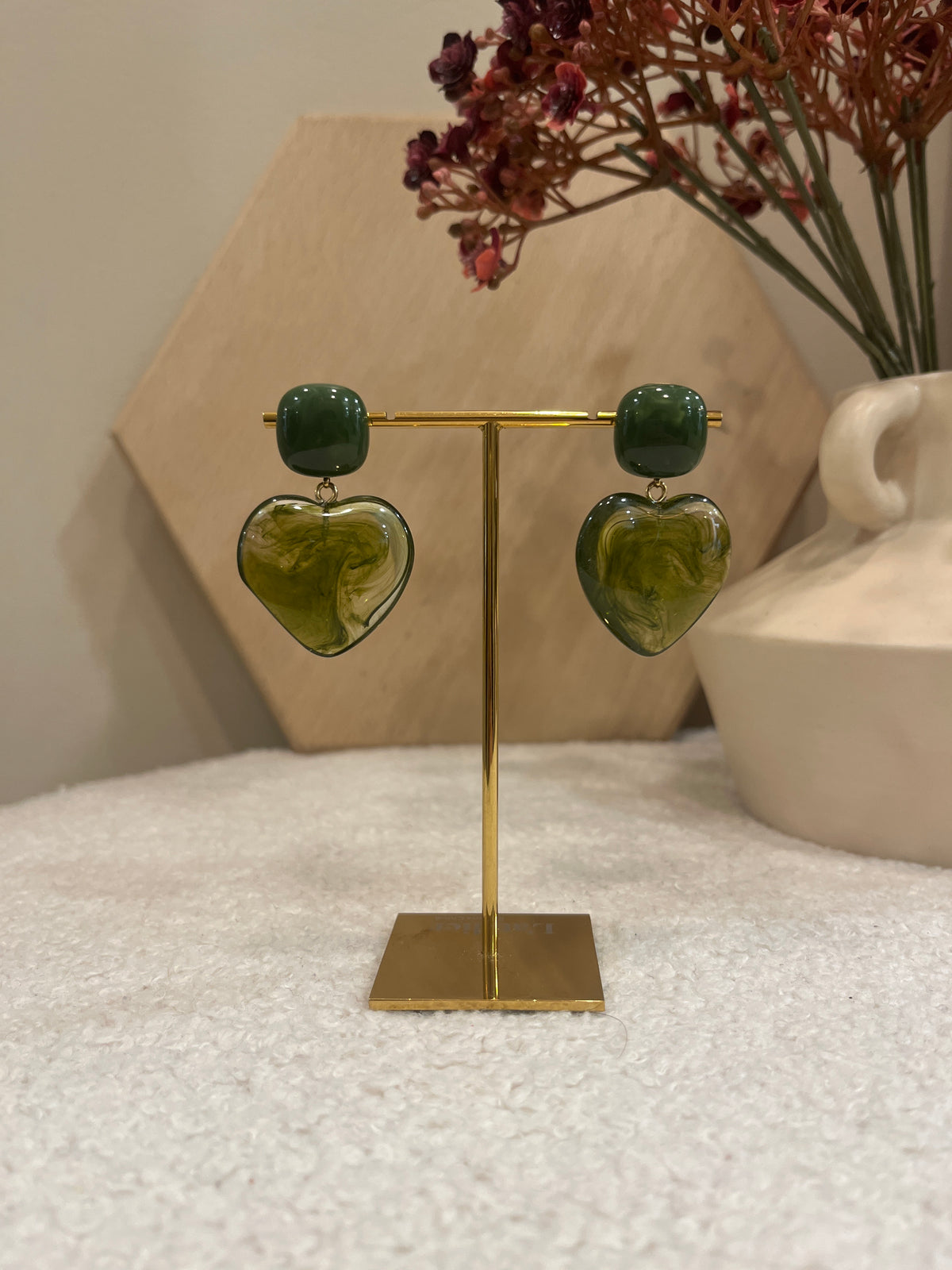 Boucles d'oreilles Amore – Kaki – Loëla