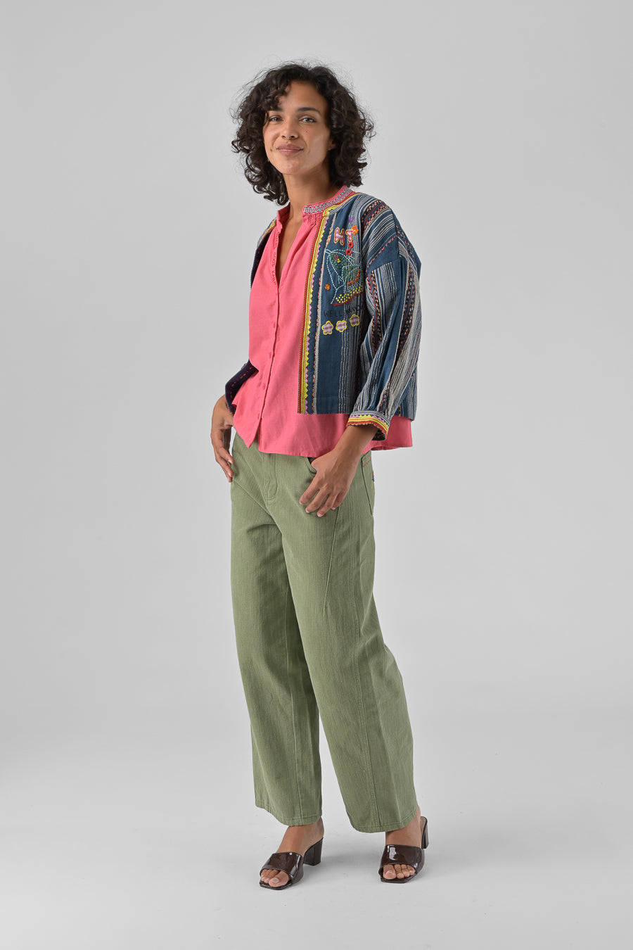 Veste Alyzia – rayures bleues – Loëla