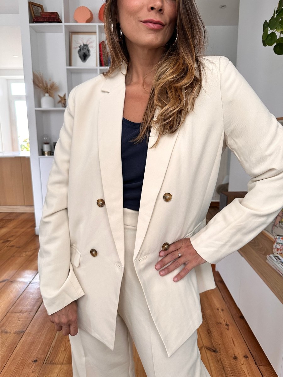 Blazer Noix ECRU - GRACE ET MILA Veste pour femme