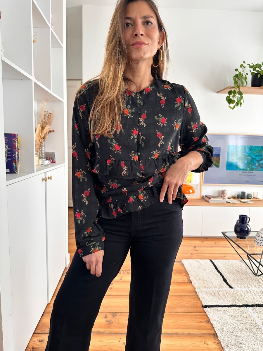 Blouse Adele NOIR - DAPHNEA Top