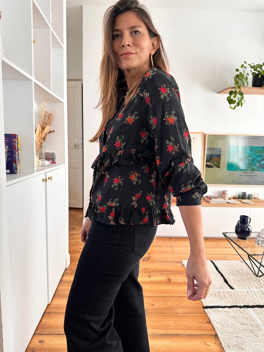 Blouse Adele NOIR - DAPHNEA Top