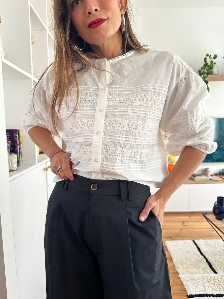 Blouse Bonny BLANC CASSE - LAUREPLUSMAX Gilet