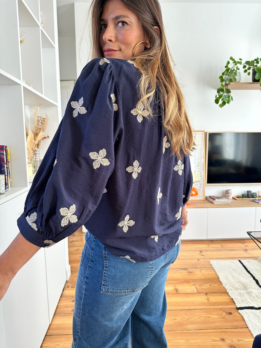 Blouse Clementine MARINE - YCOO Top