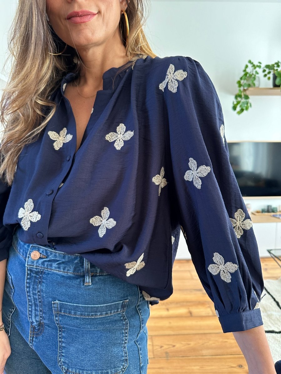 Blouse Clementine MARINE - YCOO Top