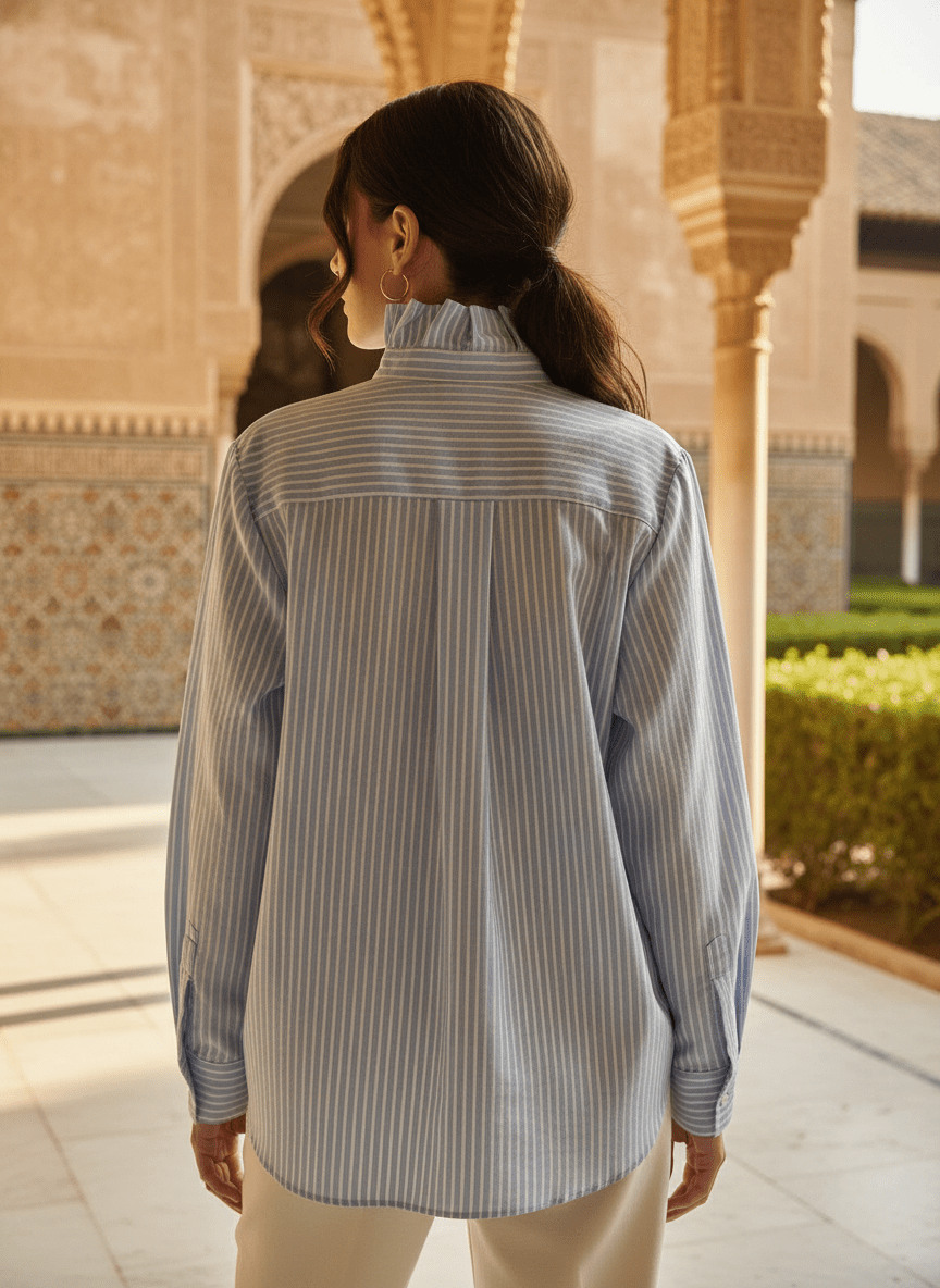 Blouse Flore RAYE BLEU - OPULLENCE Top